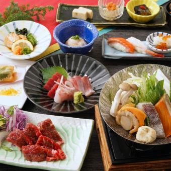 忘年会限定【お料理のみ・飲み物別】豪華食材を存分に！『寒椿(かんつばき)の宴』