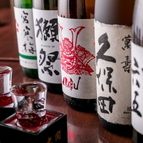 焼酎や日本酒、ワインなど様々なジャンルのドリンクあり