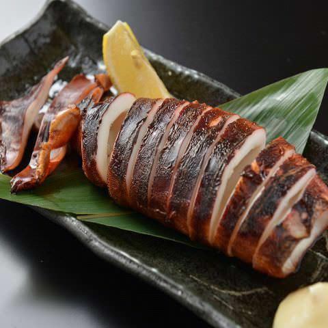 Grilled whole squid