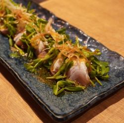 Yellowtail and grated radish with yuzu pepper and ponzu sauce