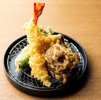天ぷら四点盛り