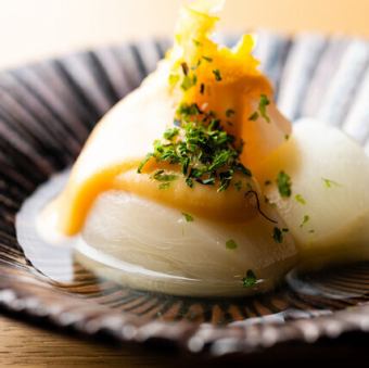 蕪の柚子味噌掛け