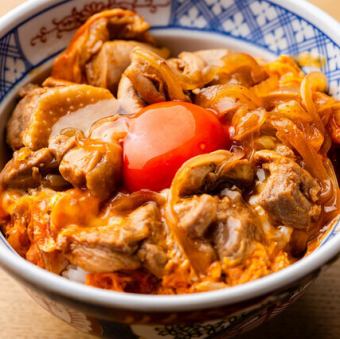 天草大王と十六代真っ赤卵の親子丼