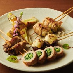 野菜の肉巻き（新生姜、ズッキーニ等）
