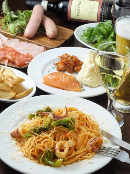 [和朋友/情侣一起享受意大利料理]双人晚餐当然2人3600日元