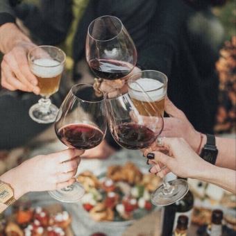 【貸切Aコース◆120分飲み放題付き5,500円】パスタ＆ピザや鶏ロースト、前菜などのフードなど