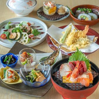 《Filled with the deliciousness of the Yusaki family》 Seasonal course meal 4,400 yen (tax included)