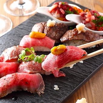 [3H all-you-can-eat and drink◆110 types in total] "Luxurious meat sushi, charcoal-grilled yakitori, gravy gyoza + carefully selected Japanese food" 3,980 yen ⇒ 2,980 yen (included)