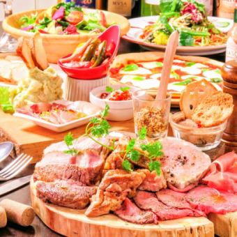 ◆Most popular!! Deluxe course with luxurious meat plate [2 hours of all-you-can-drink included]◆
