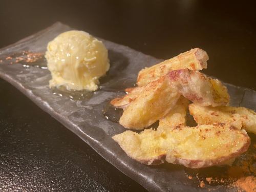 さつまいも天　はちみつレモン～バニラアイスのせ～