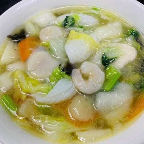 해산물 국수 스프면