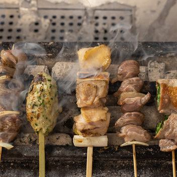[Hakata Yakitori Course] All 7 dishes including the famous spicy chicken, kinako pork belly, and 2 hours all-you-can-drink included [4,500 yen]