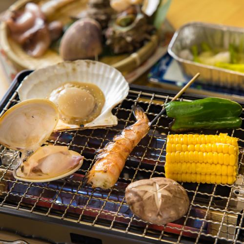 貝類を中心とした浜焼き♪