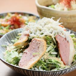 Duck and Kyoto vegetable salad