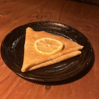 シュガーバターレモンのクレープ