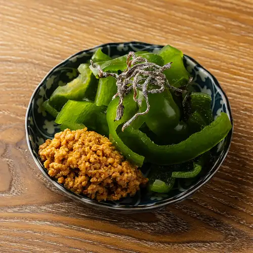 고기 된장 파리 파리 피망