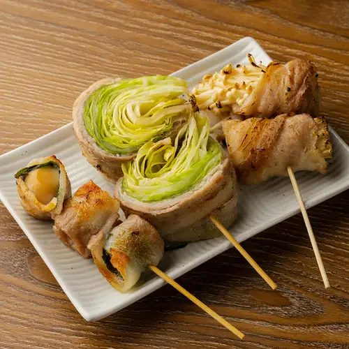 고기 야채 감아 꼬치 3종 모듬