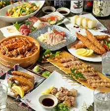 {August to November} For parties and drinking parties ◎ Doteni, fried large shrimp, charcoal-grilled Nagoya Cochin, etc. 5,000 yen (tax included)