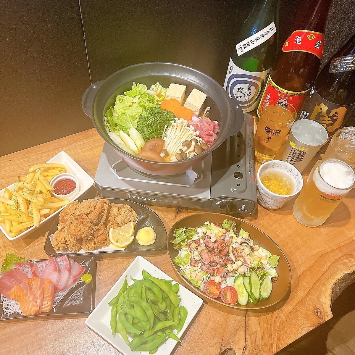 賑やかな店内でいただく、新鮮な食材とこだわりの逸品料理。