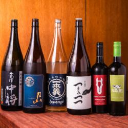 We offer a variety of sake that goes well with sushi.