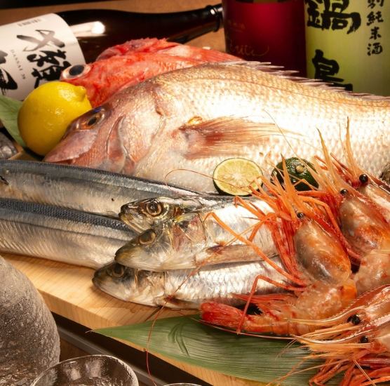 您可以尽情享用从金泽直送的新鲜海鲜◎我们可以承办各种类型的宴会！