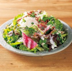 Yonefuku's Caesar salad with a soft-boiled egg