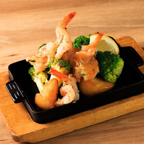 Garlic-flavored! Iron plate garlic shrimp