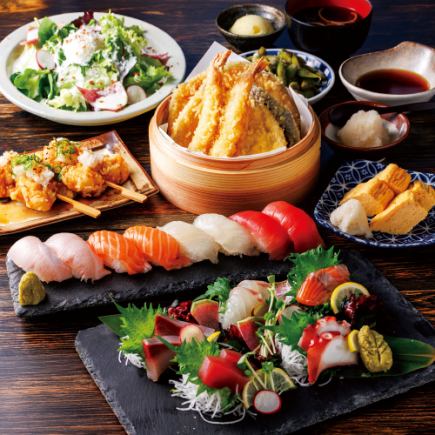 "Yonefuku Luxury Course" with 120 minutes of all-you-can-drink