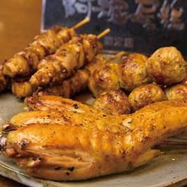 Bincho charcoal-grilled Awaodori chicken thighs