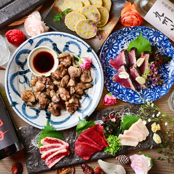 ♪市場直送に鮮度抜群のお刺身をご用意♪他にも博多料理、逸品料理など多彩にご用意◎
