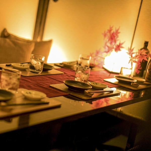 We also have fashionable designer private rooms! The interior and lighting of the restaurant are carefully designed to create a relaxing space illuminated by soft indirect lighting. You can also use it in various situations such as girls' associations and joint parties ♪