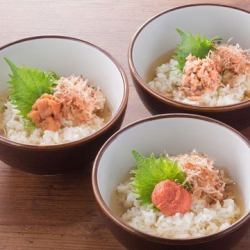 Ochazuke (salmon and plum) / Inaniwa udon