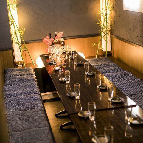 A large number of people can also be accommodated in the hideout private room.It can be used by 2 people to a maximum of 60 people.