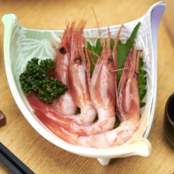 Sweet shrimp sashimi