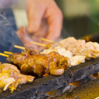 "Kyushu Jidori Course - the jidori -" 7 dishes including fried local chicken and charcoal grilled skewers, 3 hours all-you-can-drink included 4300 yen ⇒ 3300 yen