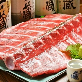 《3H飲み放題付+全9品》豪快本マグロの中落ちにお造りや握り寿司【皐月コース】6000円⇒5000円