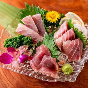 Bluefin tuna lean meat, medium fatty tuna, fatty tuna