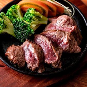 Domestic beef skirt steak teppanyaki