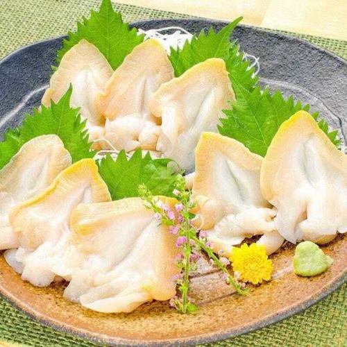 Live whelk sashimi