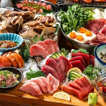 鮪코스《생첨이 3H 음료 무제한+전10품》본 참치 먹어 비교나"한정"해물 치라시 스시 등【6000엔】