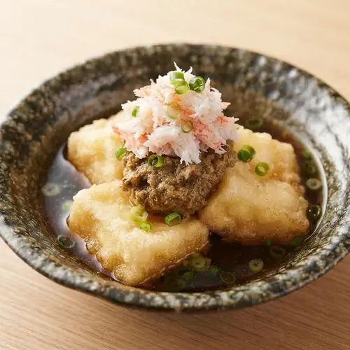 蟹味噌の揚げ出し豆腐