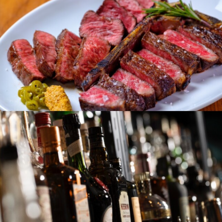 【3種の大皿炭火焼プレート+ドリンクフリーフロー】The Burn Beef Platter Course (4名様～）