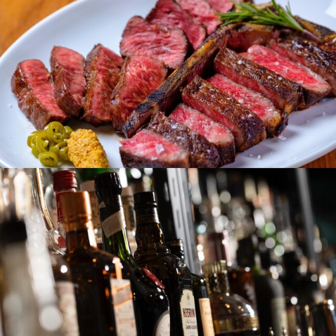 【3種の大皿炭火焼プレート+ドリンクフリーフロー】The Burn Beef Platter Course (4名様~)