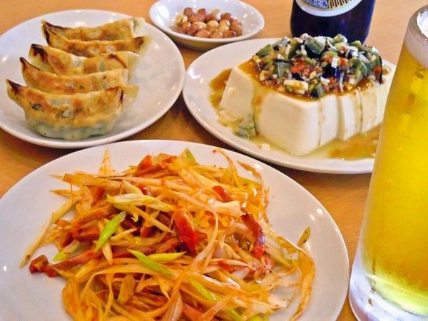 チャーシューネギとピータン豆腐