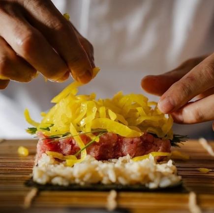 ●ランチ限定●鮨.トロたく巻き.天ぷら.茶碗蒸し等…ランチコース全15品5500円