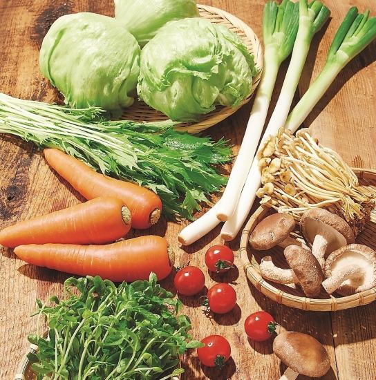 ヘルシーな野菜と美味しいしゃぶしゃぶ★だしは2種類選べます！