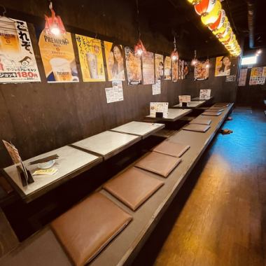 ≪20名様以上で団体利用もOK≫歓迎会/送別会など各種宴会にもピッタリ！少人数からでもかけて頂ける4名座敷から利用人数にあわせて20名様以上の宴会にも対応◎人気のお席ですのでご予約、ご希望はお早めにお願いします！