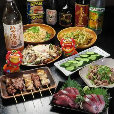 [Perfect for various banquets!] Recommended! Yakitori & Sashimi Course with 2 kinds of sashimi - 7 dishes in total - ¥4500 (tax included)