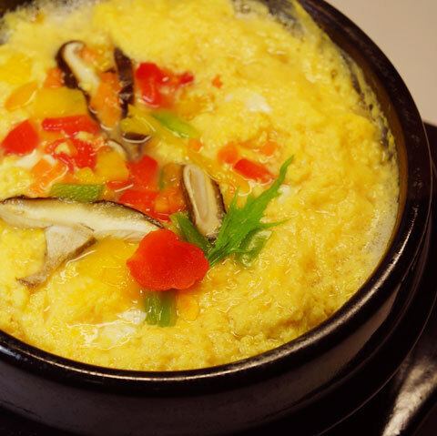 Steamed egg with seafood