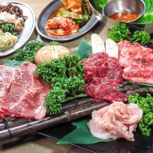 ◆100分钟烤肉无限量供应◆特选和牛豪华套餐【和牛高级套餐】〈110道菜〉7,678日元（含税）
